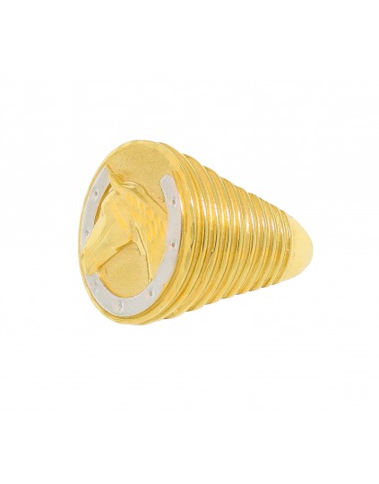 Anel de cavalo masculino em ouro 18k - 0018606 Anel de cavalo masculino em ouro 18k - 0018606